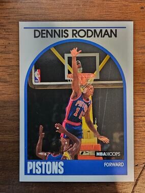 Dennis Rodman 1989-1990 NBA Hoops #211 - Detroit Pistons - NBA HOF - Fresh Pull